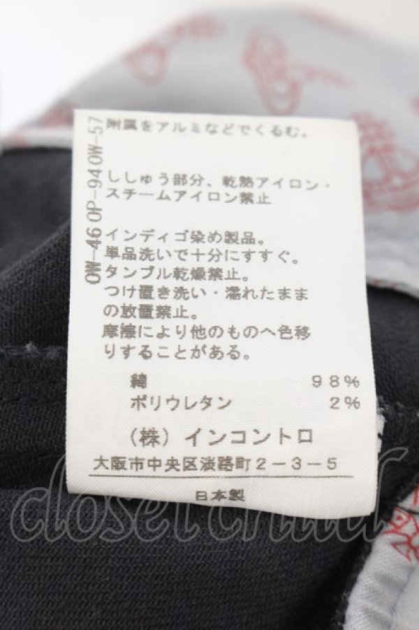 画像5: ヴィヴィアンウエストウッド 中古 / コットンストレッチスキニーデニムパンツ 1 ブラック  O-24-12-15-044-pa-YM-ZH (5)