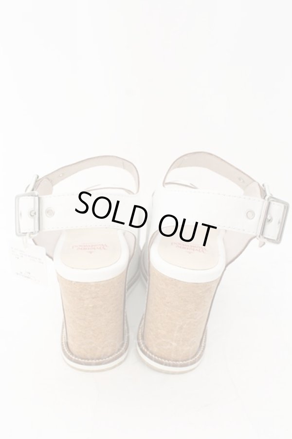 画像4: ヴィヴィアンウエストウッド 中古 / WEDGE SANDAL サンダル 38（約24cm) ホワイト  O-24-12-15-077-sh-YM-ZH (4)