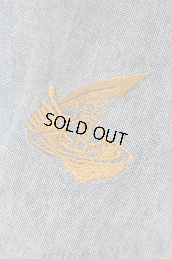 画像2: ANGLOMANIA 中古 / デニムラブシャツ 40 ブルー系  O-24-12-15-002-bl-OD-OS (2)