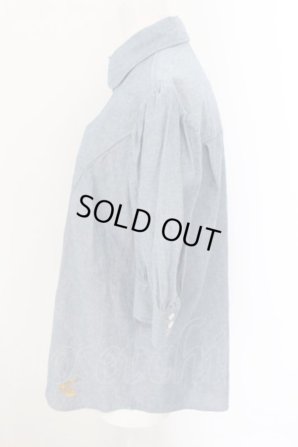 画像3: ANGLOMANIA 中古 / デニムラブシャツ 40 ブルー系  O-24-12-15-002-bl-OD-OS (3)