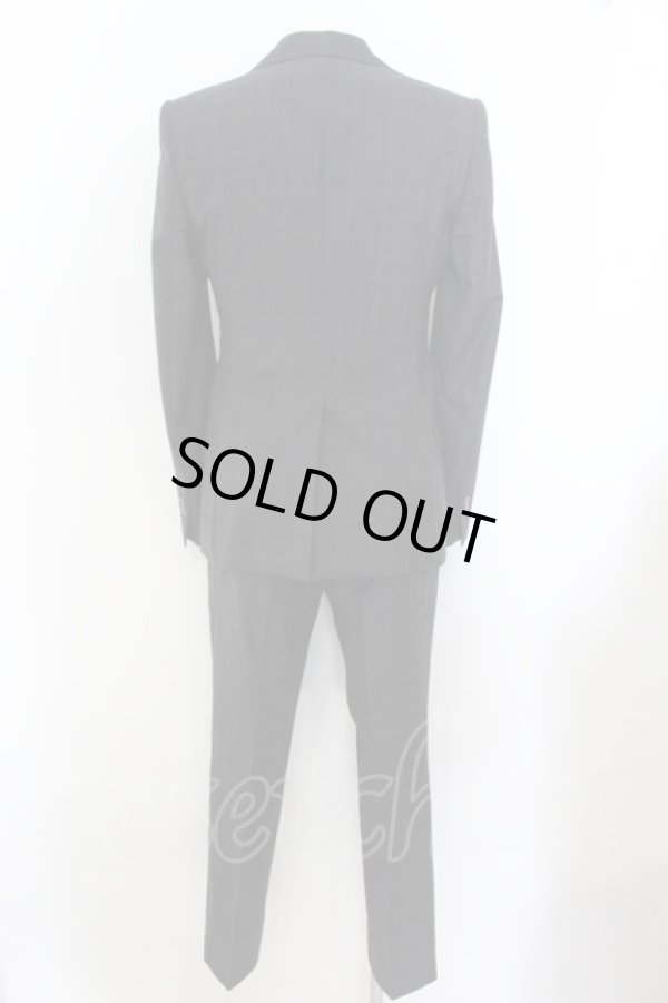 画像4: ヴィヴィアンウエストウッド MAN 中古 / 2Bチェック3ピースセットアップ 44 グレー  O-24-10-27-003-su-YM-OS (4)