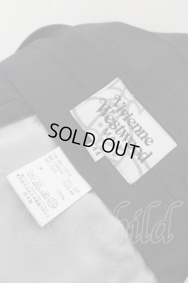 画像9: ヴィヴィアンウエストウッド MAN 中古 / 2Bチェック3ピースセットアップ 44 グレー  O-24-10-27-003-su-YM-OS (9)