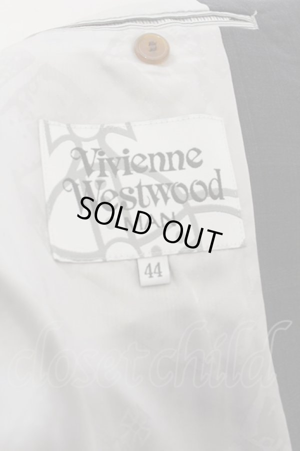 画像10: ヴィヴィアンウエストウッド MAN 中古 / 2Bチェック3ピースセットアップ 44 グレー  O-24-10-27-003-su-YM-OS (10)