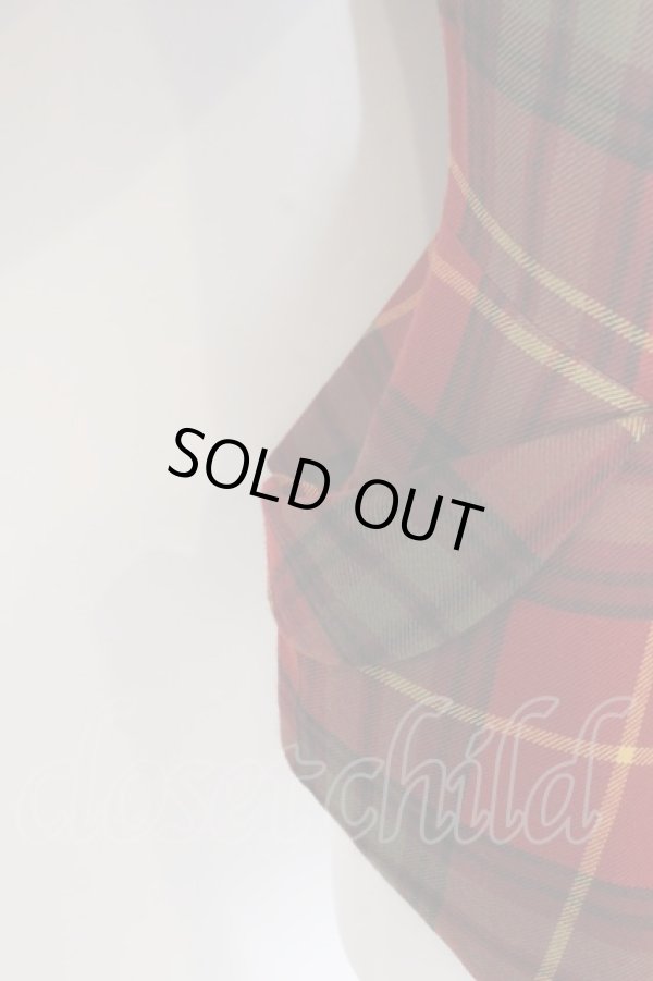 画像3: ヴィヴィアンウエストウッド 中古 / タータンチェックラブジャケット 3 レッド  O-24-10-27-009-jc-IG-OS (3)