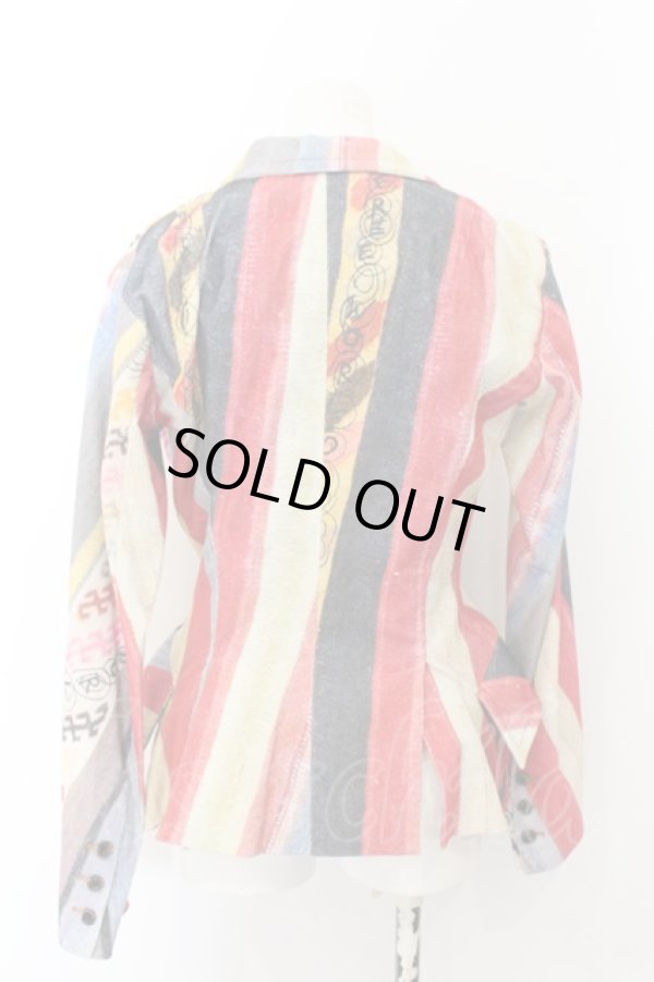 画像3: ANGLOMANIA 中古 / コーデュロイアルコホリックジャケット 42 アイボリー×マルチ  O-24-10-27-012-jc-IG-OS (3)