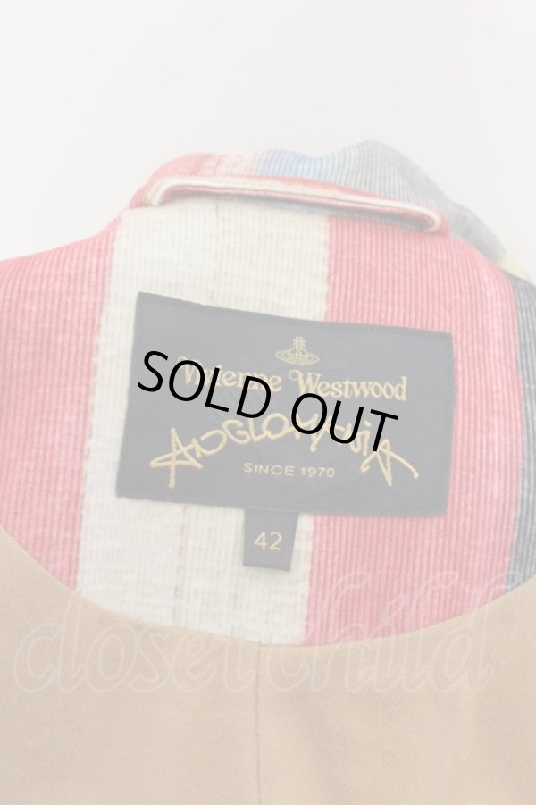 画像5: ANGLOMANIA 中古 / コーデュロイアルコホリックジャケット 42 アイボリー×マルチ  O-24-10-27-012-jc-IG-OS (5)