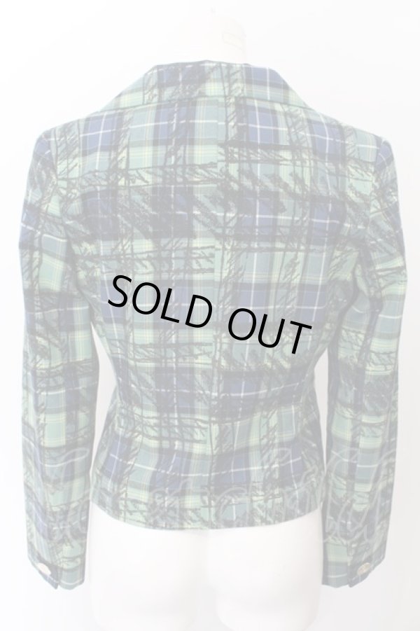 画像3: ヴィヴィアンウエストウッド 中古 / クレヨンチェック変形ジャケット   O-24-11-17-030-jc-IG-OS (3)