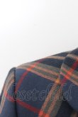 画像2: ヴィヴィアンウエストウッド 中古 / タータンチェックラブジャケット 3 オレンジｘネイビー  O-24-11-17-031-jc-YM-OS (2)