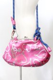 画像3: ヴィヴィアンウエストウッド 中古 / SCRIBBLE HEARTS METALLIC 口金 ガマ口ショルダーバッグ  ピンク  O-24-11-17-037-ba-IG-ZH (3)
