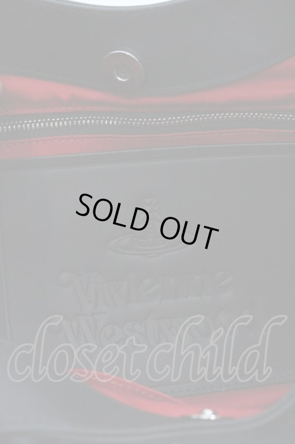 画像5: ヴィヴィアンウエストウッド 中古 / パンクハンドバッグM  ブラック×レッド  O-24-11-17-039-ba-IG-ZH (5)