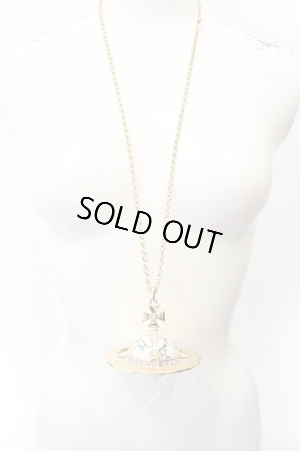 画像2: ヴィヴィアンウエストウッド 中古 / GIANT ORB PENDANT【HOWLITE】  ゴールド  O-24-11-17-063-nl-IG-OS (2)