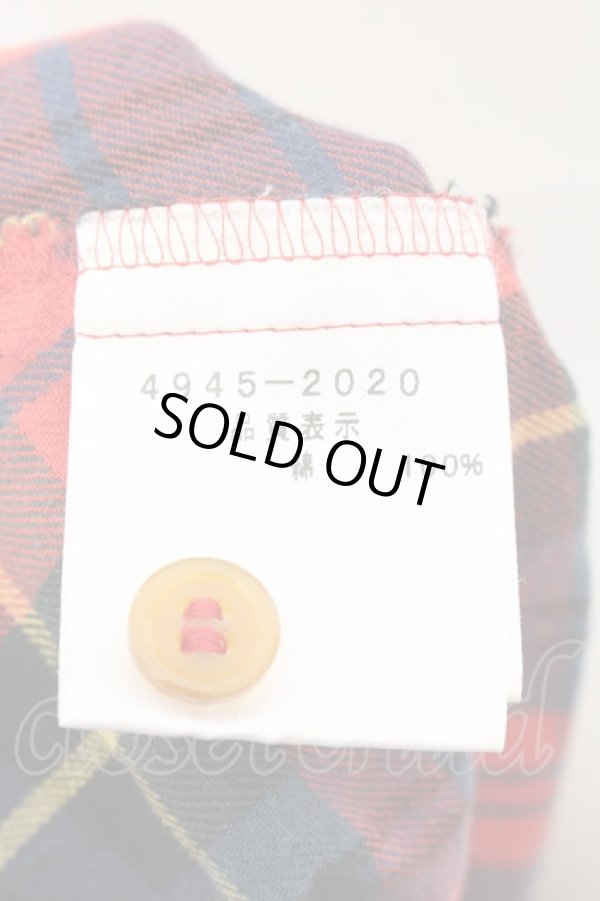 画像6: ヴィヴィアンウエストウッド MAN 中古 / カオスチェックシャツ 44 レッド  O-24-11-17-078-bl-YM-ZH (6)