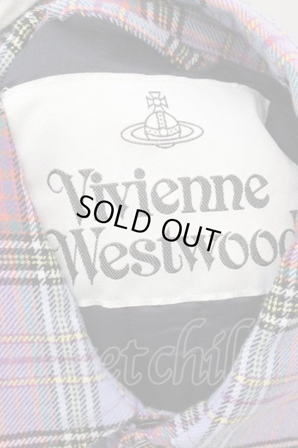 画像5: ヴィヴィアンウエストウッド MAN 中古 / PADDED WORK SHIRT 中綿ジャケット 46 パープルxサックス  O-24-11-17-087-jc-YM-ZH (5)