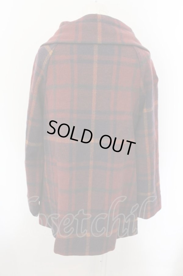 画像3: ヴィヴィアンウエストウッド 中古 / タータンチェックミントカラーコート 1 レッドｘネイビー  O-24-11-17-089-co-YM-OS (3)