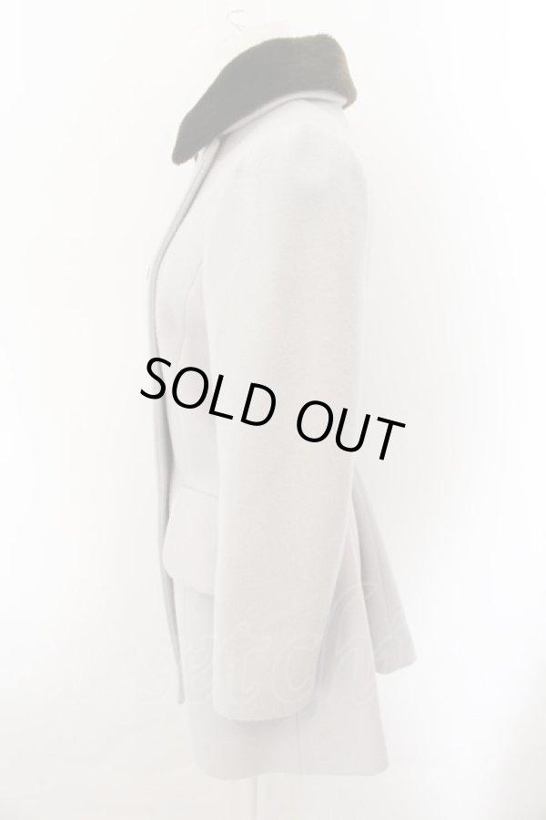 画像4: ヴィヴィアンウエストウッド 中古 / ファー襟付キダブルコート 1 グレー  O-24-11-17-090-co-YM-OS (4)