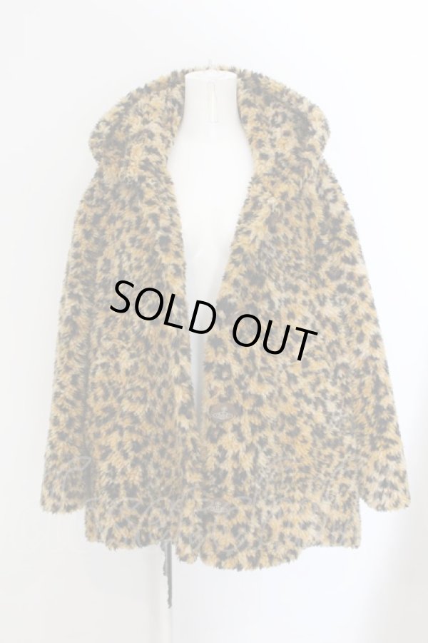 画像6: ヴィヴィアンウエストウッド 中古 / レオパードフードボアコート 00 ブラウン  O-24-11-24-018-co-YM-OS (6)