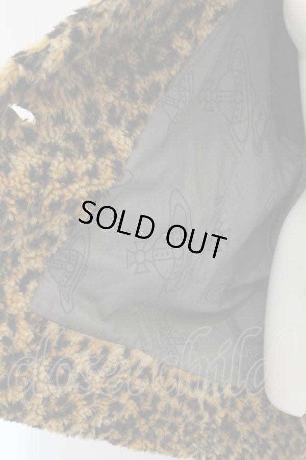 画像7: ヴィヴィアンウエストウッド 中古 / レオパードフードボアコート 00 ブラウン  O-24-11-24-018-co-YM-OS (7)