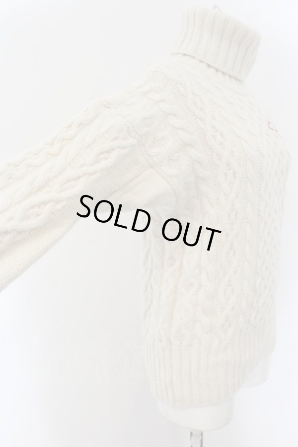 画像2: ヴィヴィアンウエストウッド 中古 / ステッチオーブハイネックセーター 00 オフホワイト  O-24-11-24-028-to-IG-OS (2)