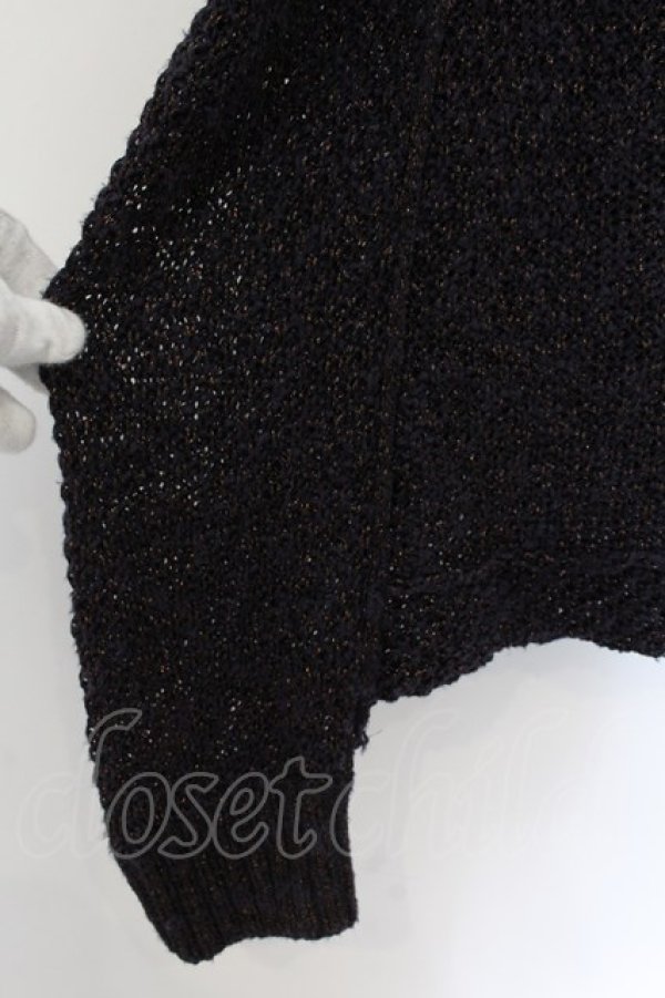 画像3: ヴィヴィアンウエストウッド 中古 / グリッター編ミ込ミリネンサルエルパンツ 2 ネイビーxピンクゴールド  O-24-11-24-040-pa-YM-OS (3)