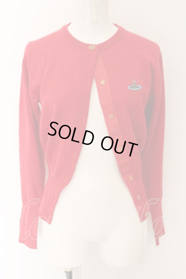 画像3: ヴィヴィアンウエストウッド 中古 / カラーオーブ刺繍カーディガン M レッド  O-24-12-22-018-to-YM-OS (3)