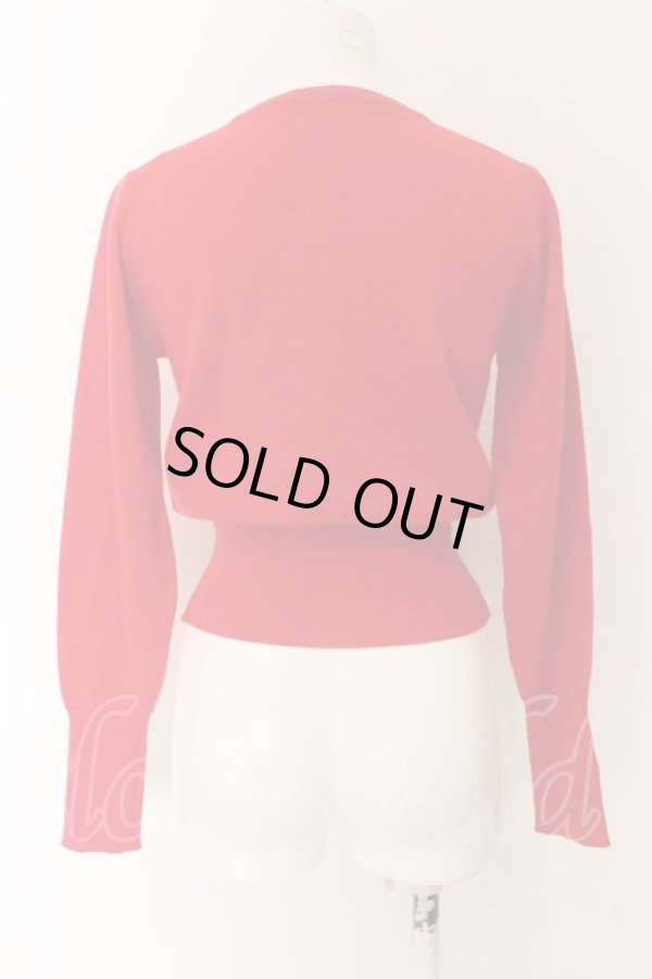 画像4: ヴィヴィアンウエストウッド 中古 / カラーオーブ刺繍カーディガン M レッド  O-24-12-22-018-to-YM-OS (4)