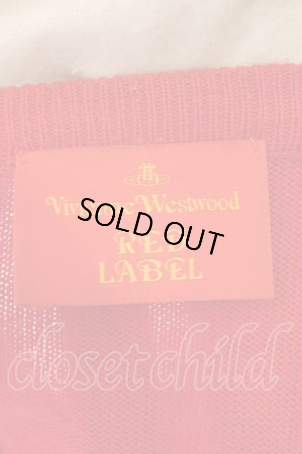 画像5: ヴィヴィアンウエストウッド 中古 / カラーオーブ刺繍カーディガン M レッド  O-24-12-22-018-to-YM-OS (5)