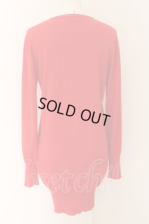 画像3: ヴィヴィアンウエストウッド 中古 / カラーオーブ刺繍ロングカーディガン M レッド  O-24-12-22-019-to-YM-OS (3)