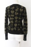 画像4: ヴィヴィアンウエストウッド 中古 / モチーフチェーン柄カーディガン 2 グリーン×ブラック  O-24-12-22-021-to-IG-OS (4)