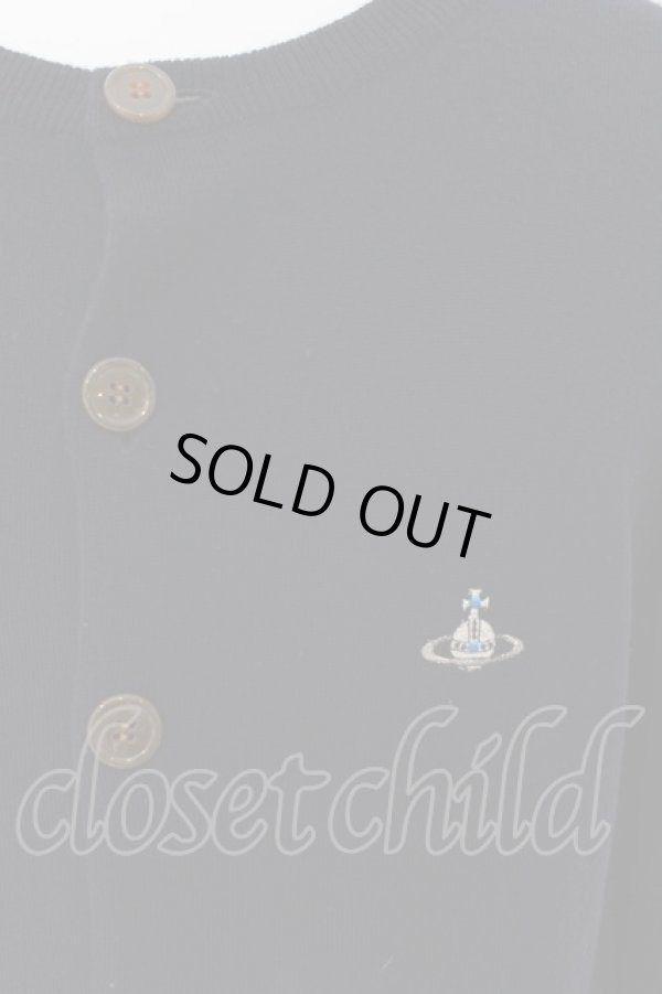 画像2: ヴィヴィアンウエストウッド MAN 中古 / サティアプリントカーディガン 46 ネイビー  O-24-12-22-031-to-YM-OS (2)