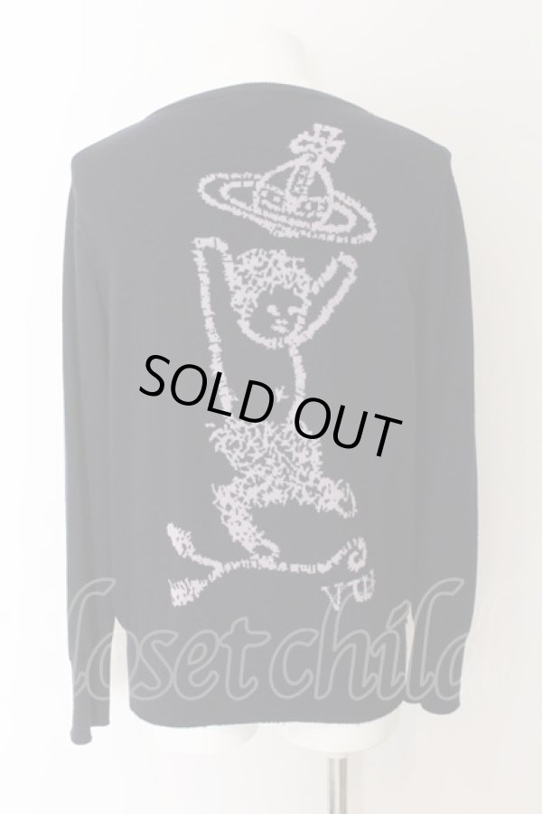 画像3: ヴィヴィアンウエストウッド MAN 中古 / サティアプリントカーディガン 46 ネイビー  O-24-12-22-031-to-YM-OS (3)