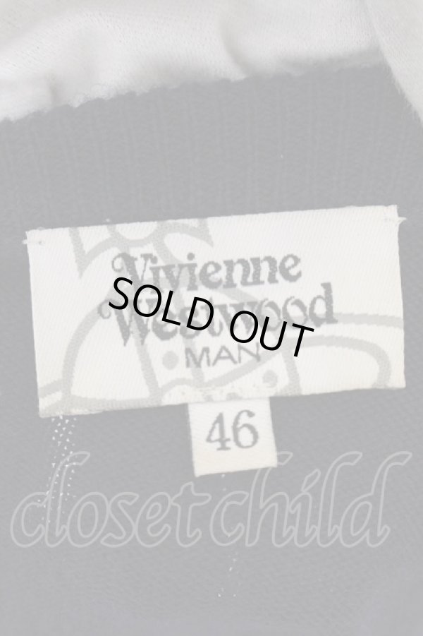 画像4: ヴィヴィアンウエストウッド MAN 中古 / サティアプリントカーディガン 46 ネイビー  O-24-12-22-031-to-YM-OS (4)