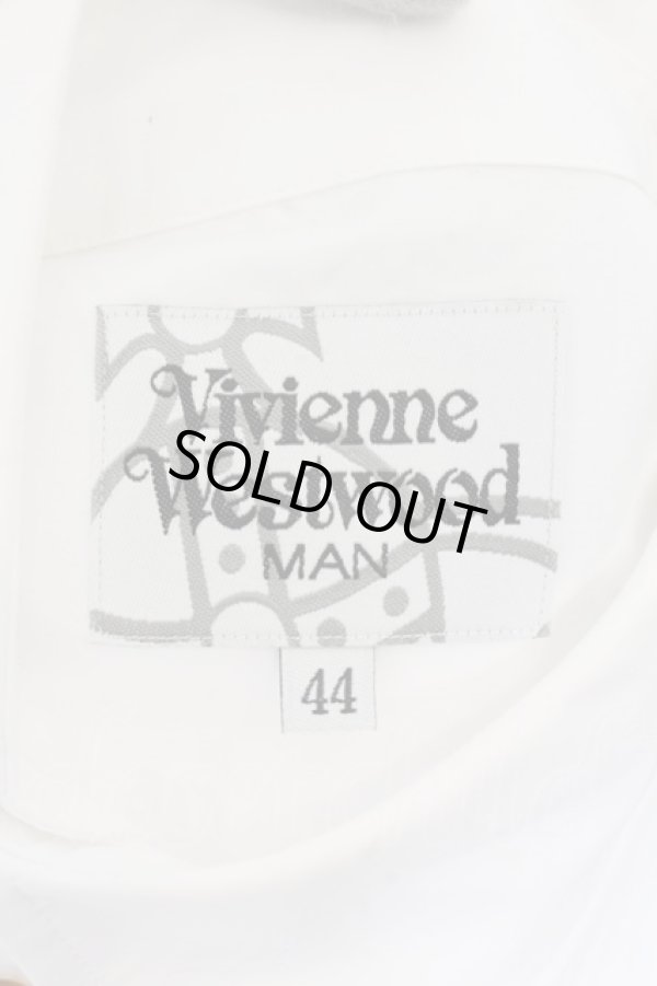 画像4: ヴィヴィアンウエストウッド MAN 中古 / オジークラークシャツ 44 ホワイト  O-24-12-22-033-bl-YM-ZH (4)