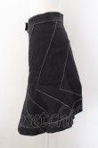 画像2: ヴィヴィアンウエストウッド 中古 / グリッターステッチ変形デニムスカート 2 ブラック  O-24-12-22-036-sk-YM-OS (2)