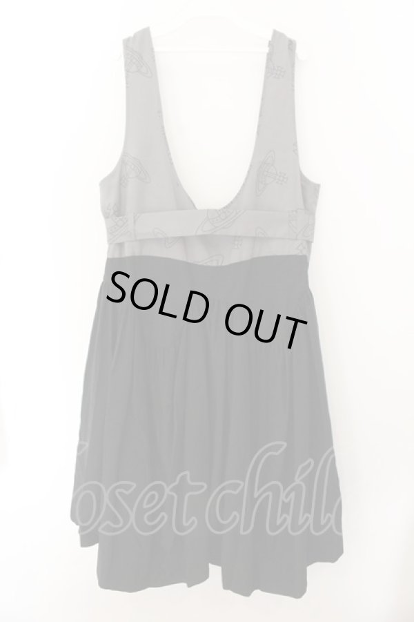 画像2: ヴィヴィアンウエストウッド 中古 / 綿ウールビエラアルマジロジャンパースカート 00 グレーｘブラック  O-24-12-22-046-op-YM-OS (2)