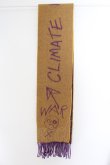 画像2: ヴィヴィアンウエストウッド 中古 / CLIMATE REVOLUTION SCARF マフラー  パープルｘブラウン  O-24-12-22-051-gd-YM-OS (2)