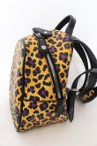 画像2: ヴィヴィアンウエストウッド 中古 / ANNIE MINI BACKPACK  イエロー×パープルレオパード  O-24-12-22-070-ba-IG-ZY (2)