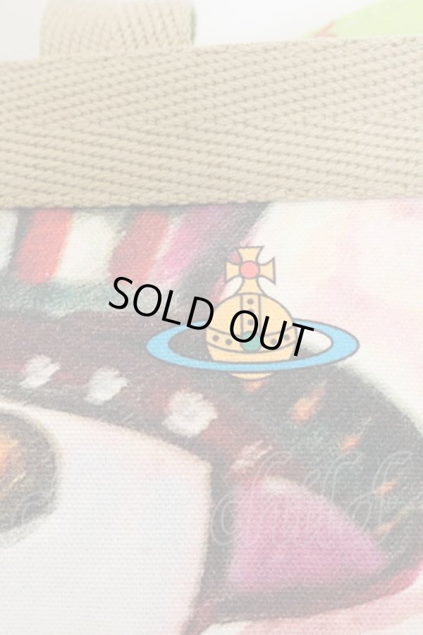 画像2: ヴィヴィアンウエストウッド 中古 / SNOWMAN キャンバスハンドバッグ  マルチ  O-25-01-12-025-ba-YM-ZH (2)