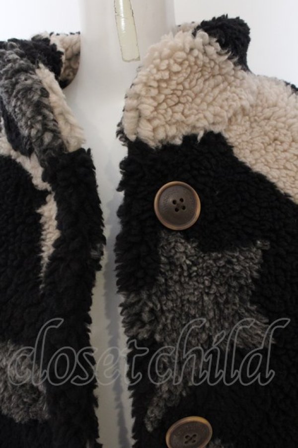 画像6: ヴィヴィアンウエストウッド 中古 / リサイクルポリエステルサーカス柄ボアブルゾン 00 マルチ  O-25-01-12-003-co-YM-ZH (6)