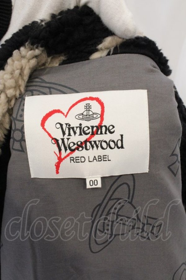 画像8: ヴィヴィアンウエストウッド 中古 / リサイクルポリエステルサーカス柄ボアブルゾン 00 マルチ  O-25-01-12-003-co-YM-ZH (8)