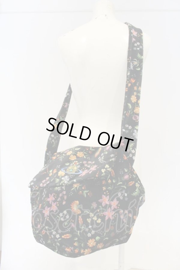 画像2: ヴィヴィアンウエストウッド 中古 / オーブ刺繍変形花柄ショルダーバッグ  マルチ  O-25-01-12-032-ba-YM-OS (2)