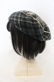 画像2: ヴィヴィアンウエストウッド 中古 / クロックプリントバスクニットベレー帽 M グリーン  O-25-01-12-033-gd-YM-ZY (2)