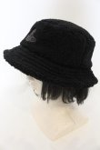 画像2: ヴィヴィアンウエストウッド MAN 中古 / ボア　バケットハット F ブラック  O-25-01-12-034-ha-YM-OS (2)