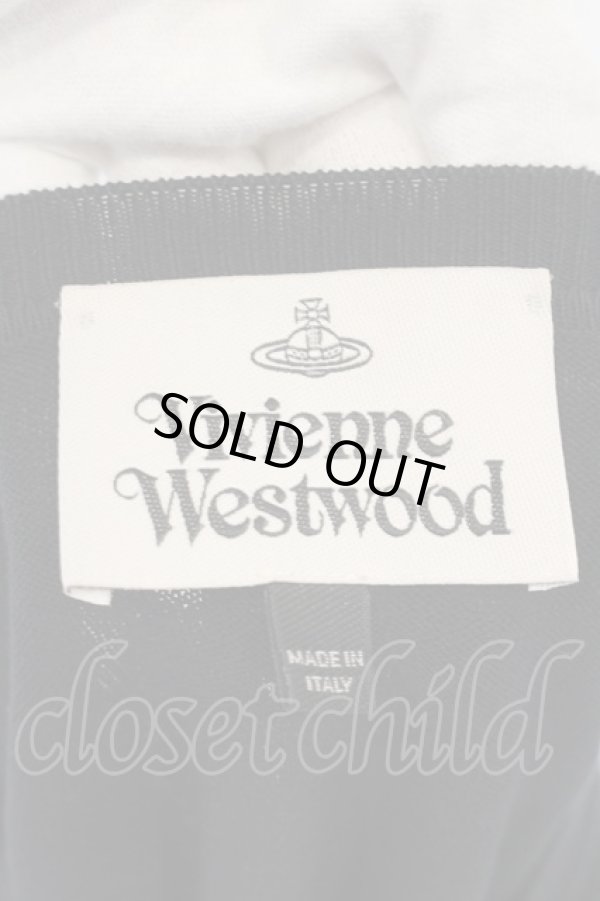 画像4: ヴィヴィアンウエストウッド 中古 / カラーオーブ刺繍ボーイーズカーディガン M ブラック  O-25-01-12-001-to-YM-OS (4)