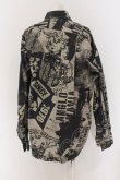 画像4: ANGLOMANIA 中古 / グラフィックプリントBIGシャツ 38 グレー系  O-25-01-12-007-bl-YM-OS (4)