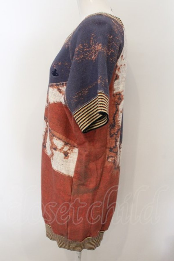 画像3: ヴィヴィアンウエストウッド 中古 / ユニオンジャックリブスウェットTシャツ 2 マルチ  O-25-01-19-028-to-YM-ZI (3)