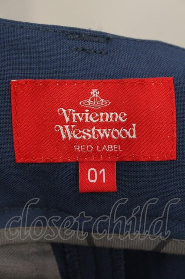 画像4: ヴィヴィアンウエストウッド 中古 / プレーントラウザー 01 ブルー  O-25-01-19-033-pa-IG-ZI (4)
