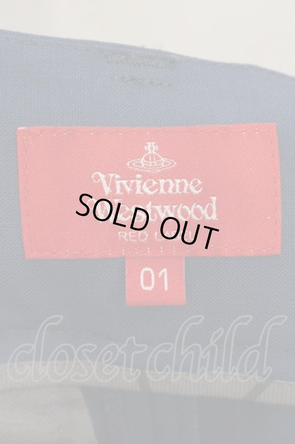 画像4: ヴィヴィアンウエストウッド 中古 / プレーントラウザー 01 ブルー  O-25-01-19-033-pa-IG-ZI (4)