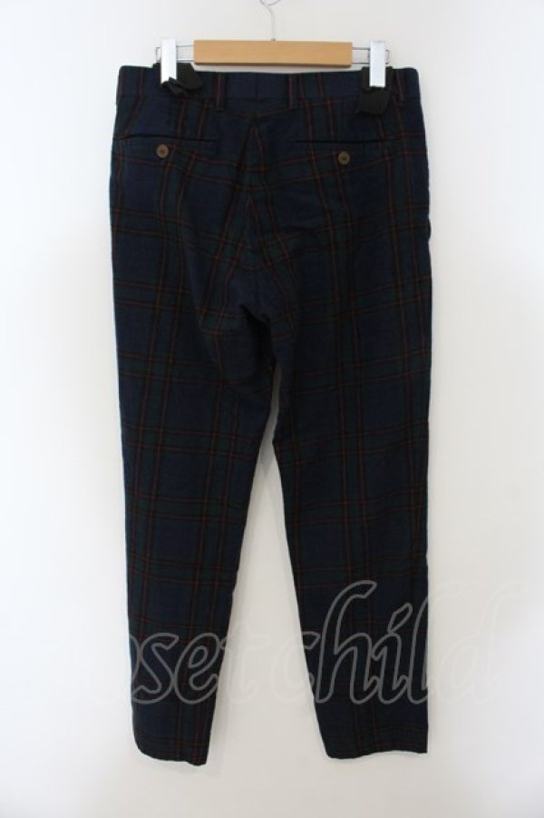 画像2: ヴィヴィアンウエストウッド MAN 中古 / TARTAN CLASSICパンツ 44 グリーンxネイビー  O-25-01-19-002-pa-YM-ZY (2)