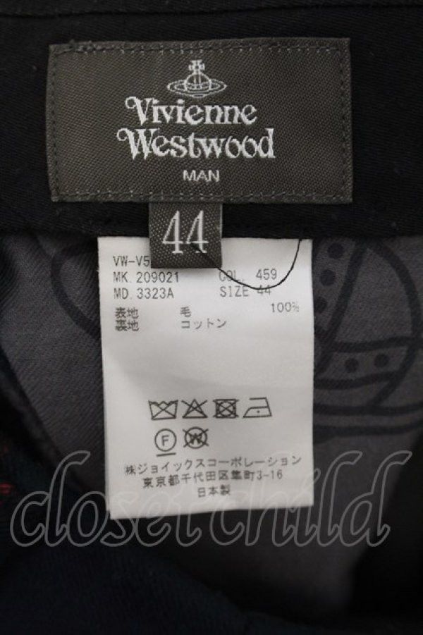 画像3: ヴィヴィアンウエストウッド MAN 中古 / TARTAN CLASSICパンツ 44 グリーンxネイビー  O-25-01-19-002-pa-YM-ZY (3)