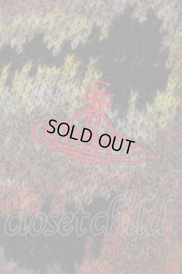 画像2: ヴィヴィアンウエストウッド 中古 / レオパードジャガードニット 00 ブラウン  O-25-01-19-013-to-IG-ZH (2)